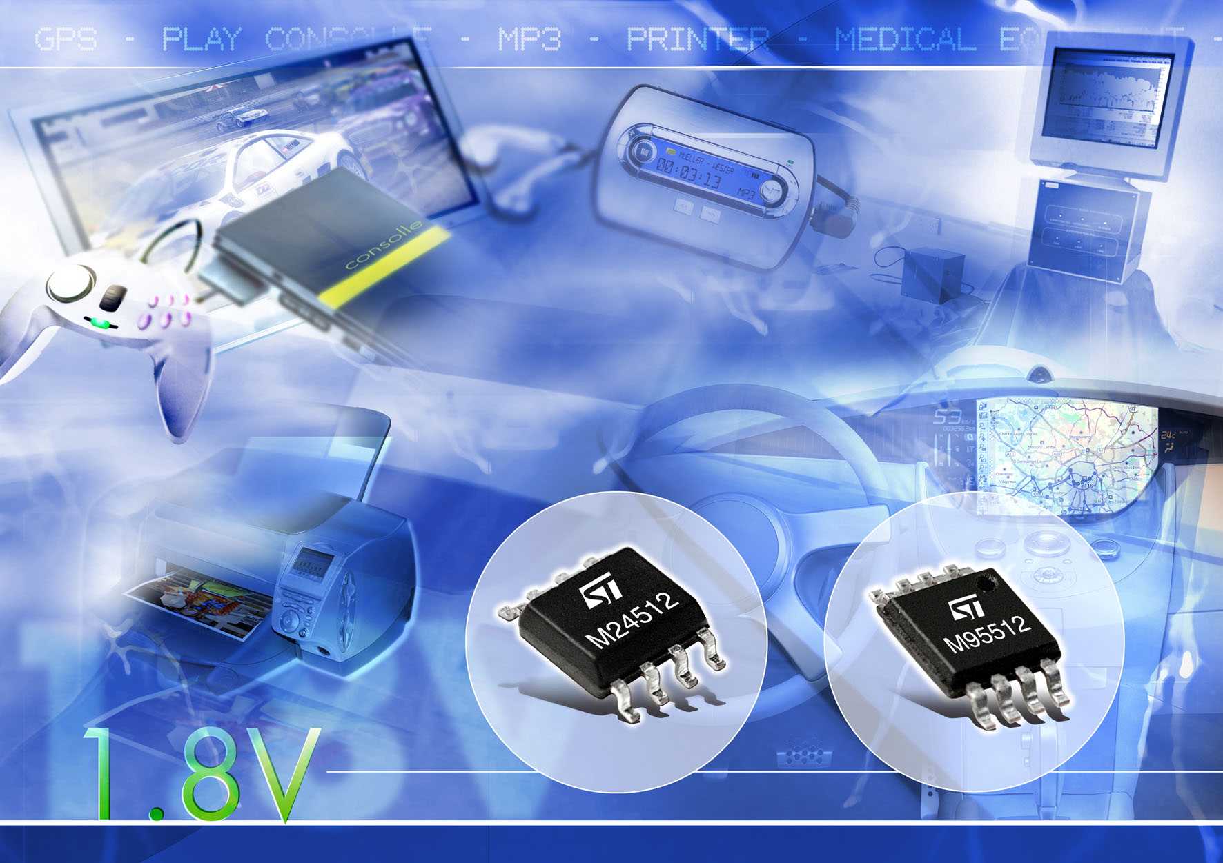 st推出512kbit i2c和spi低压串行eeprom存[综合