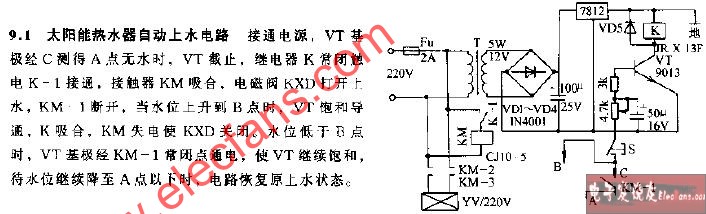 近年来,基于太阳能的应用越来越多,其基于太阳能应用电路图也就层出不穷。本文将为电子发烧友网读者奉上太阳能应用电路图大餐,以飨读者。 1、太阳能电池充电控制器电路图(含原理说明) 采用专用蓄电池充电管理芯片UC3906设计太阳能充电控制器,经过实验室调试,其各项性能达到要求。控制器由切换电路、充电电路、放电电路三部分组成(见附图)。下面分别介绍其各个组成部分。 切换电路:太阳能电池接在常闭触点,继电器线圈受三极管Q2控制,当太阳能电池受光照时,Q1导通而02截止,使得继电器线圈绝大部分时间不耗电