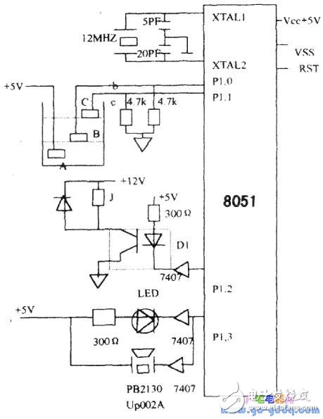 8051单片机供水系统水位控制的硬件电路设计