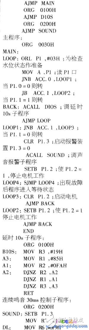 8051单片机供水系统水位控制的硬件电路设计