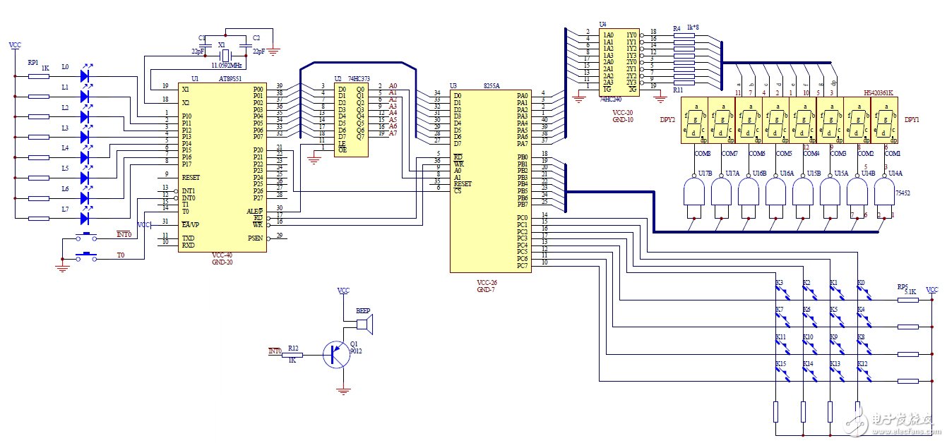 AT89S51单片机对数字电子钟的设计