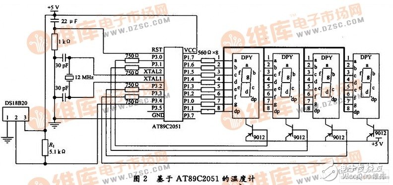 以AT89C2051单片机为控制核心的数字温度计设计