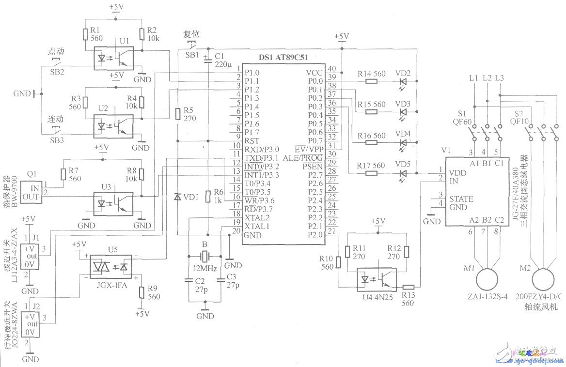 如何以AT89C51单片机为核心设计一个剪板机的控制电路？