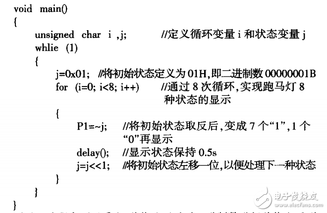 MCS-51单片机控制跑马灯的三种方法