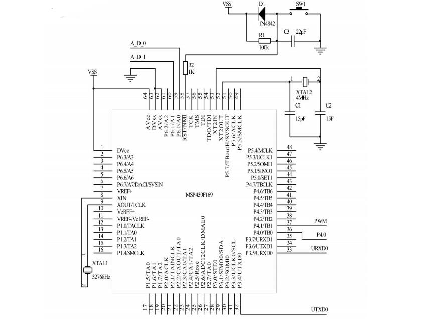 160160液晶屏+MSP430F169程序和电路图