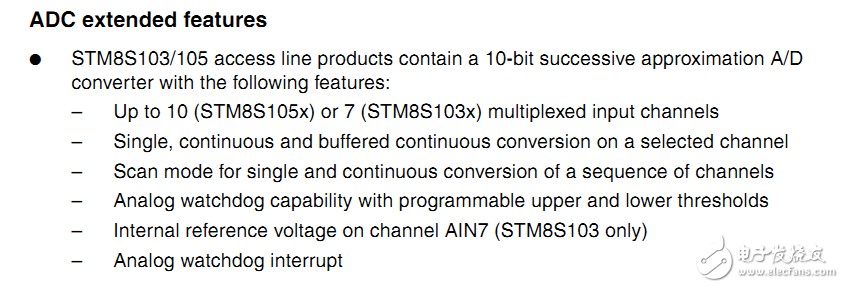 STM8SF103单片机的ADC采样电压设计