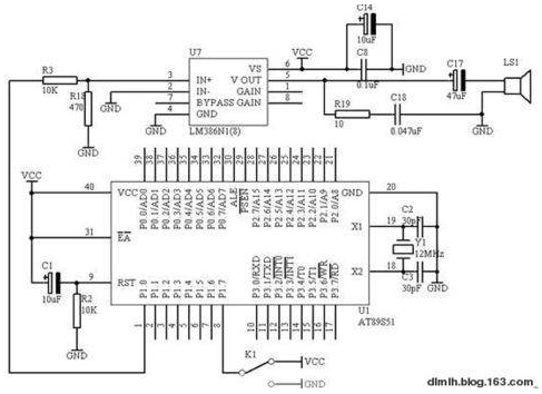 AT89S51单片机驱动扬声器实现报警器功能的设计