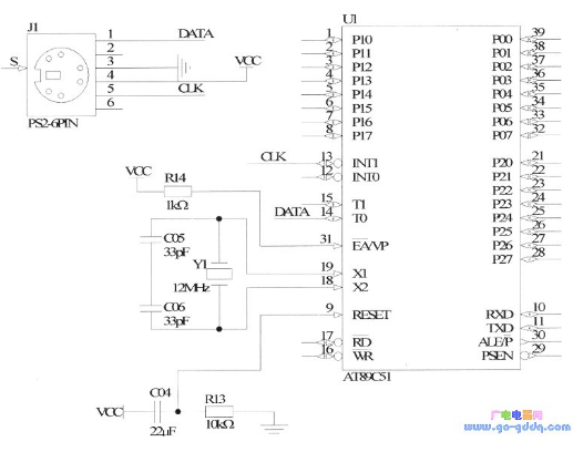 51单片机对PS2键盘的控制设计