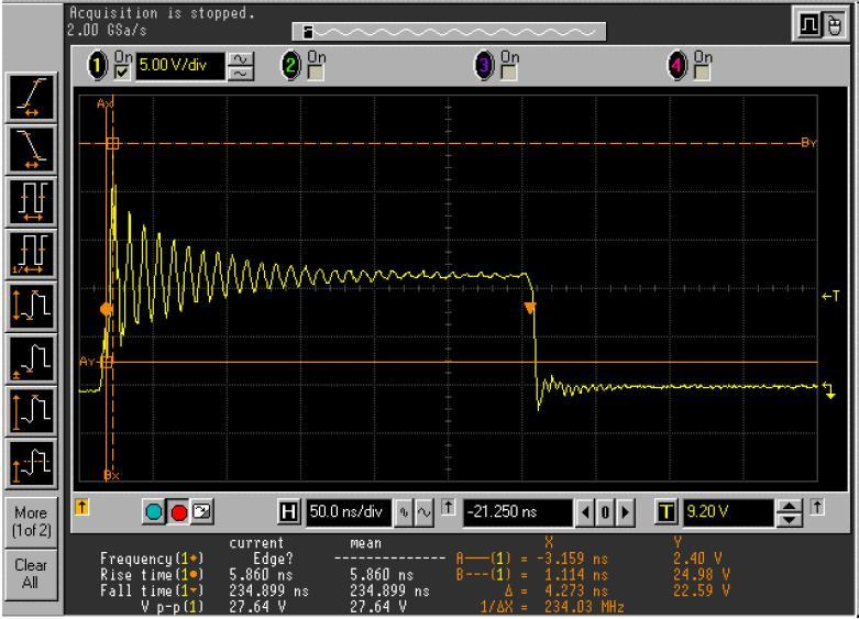 so-8封装器件的内电路vds开关波形