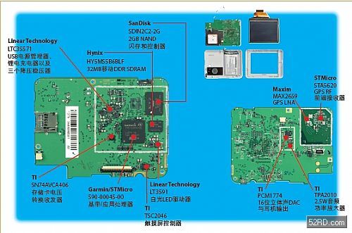 电路板 500_331_电路图分享 GPS产品的售价最近一直急速下滑。Garmin最近推出的一款售价不到200美元的GPS产品——Nuvi205,就是为迎接新一轮使用高峰推出的,在美国很多的零售店都可买得到。 本期设计揭密中分析的就是这款零售价仅为199美元的GarminNuvi205。它是我见到的第一批采用吸塑包装的PND(个人导航设备)。而吸引我注意的是本地一个电子产品大卖场的开放式货架上一排排采用真空包装的Nuvi205。PND的价位显然已不再需要放在上锁的玻璃展柜内,Nuvi205本身及其出售的方式都显示